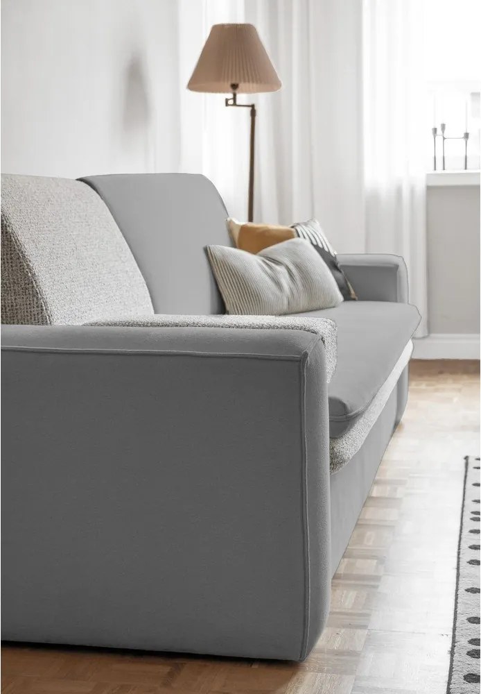 Divano in grigio chiaro allungabile 237 cm Wilson – Miuform