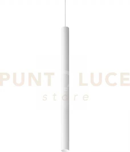 Look round sospensione 1 luce attacco gu10 bianco d.4x70cm