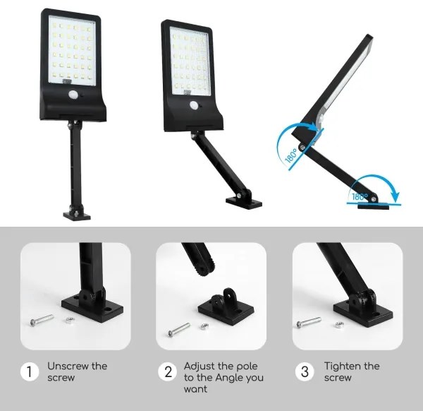 Aigostar - Lampada solare a LED dimmerabile con sensore LED/2,3W/5,5V IP65 + TC