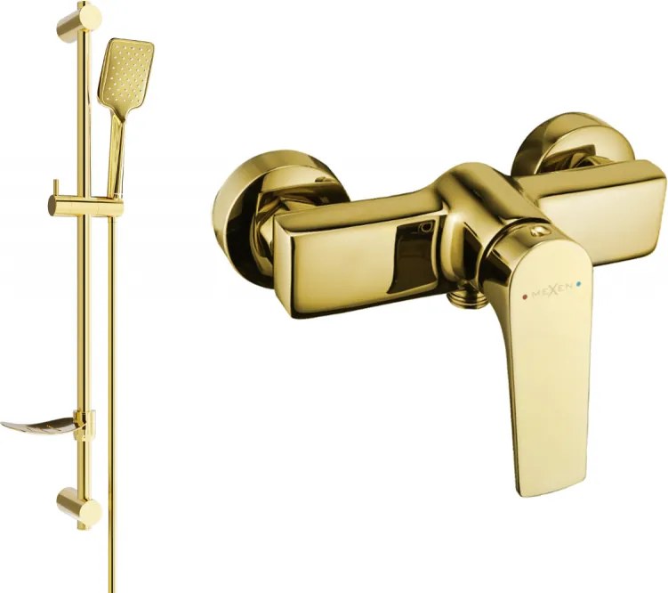 Mexen Lynx DF62 rubinetteria doccia con set doccia, oro - 74594DF62-50