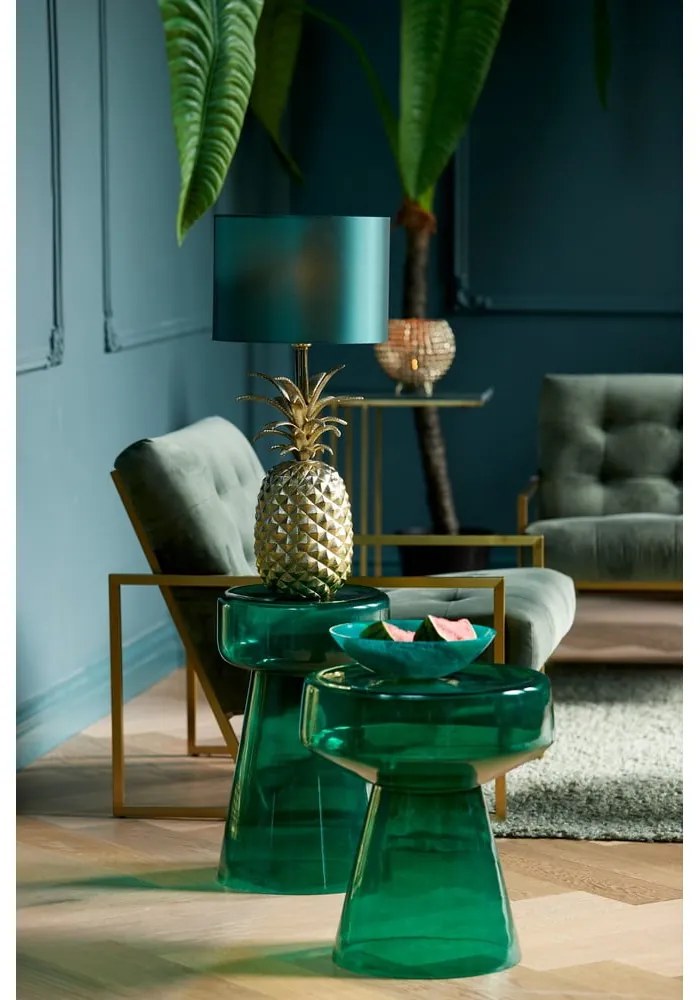 Tavolino rotondo in vetro ø 37 cm Dakwa - Light &amp; Living