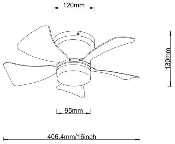 Globo 03609H - Ventilatore da soffitto LED dimmerabile HINES LED/10W/230V + telecomando marrone