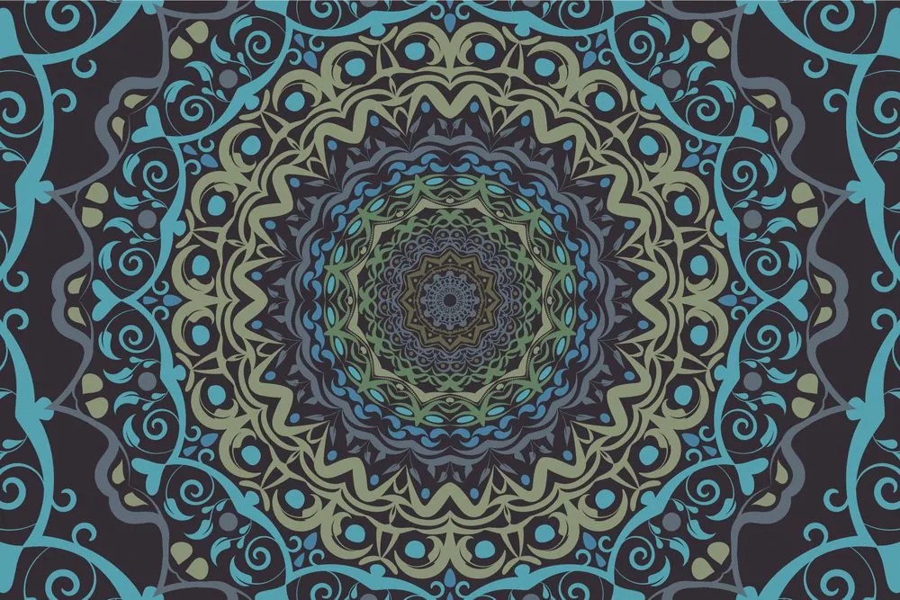 Carta da parati – Mandala astratta in stile vintage