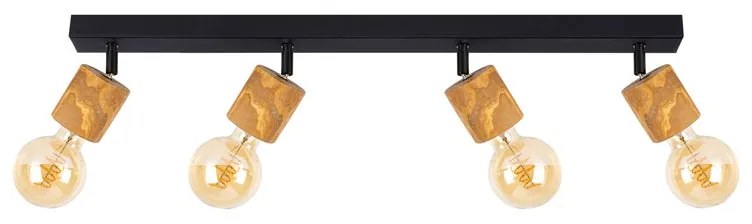 Plafoniera scandinavo Plafoniera scandinavo Matilde 4 x E27 nero IP20, 4XE27