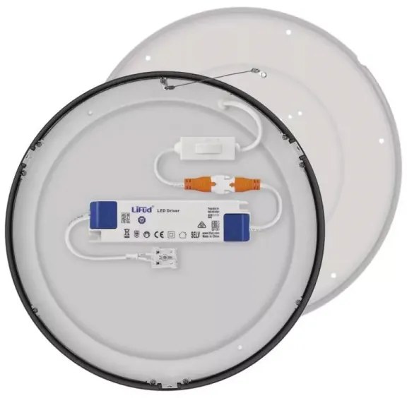 Plafoniera LED LED/28,5W/230V 3000/3500/4000K d. 30 cm nero