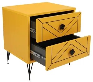 Comodino LUNA 55x50 cm giallo