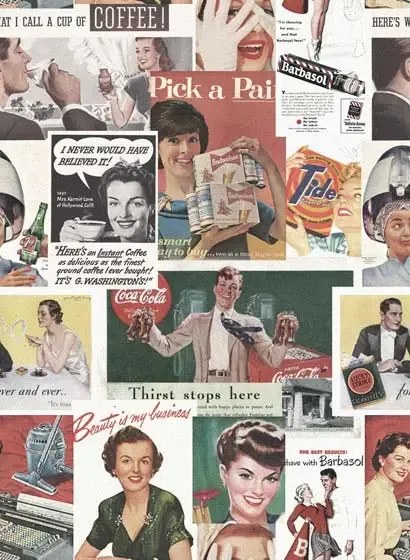 Mindthegap Carta da parati Retro Ads - WP20069