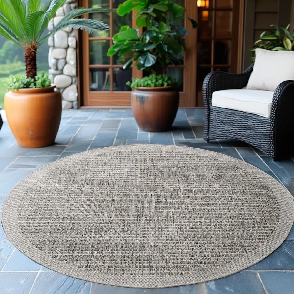 Tappeto grigio rotondo per esterni ø 160 cm Giza - Ayyildiz Carpets