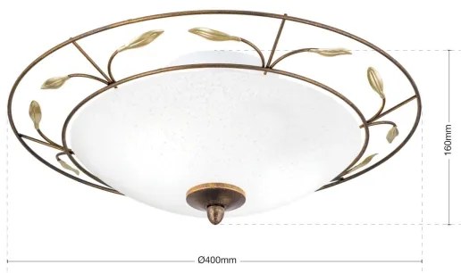 Orion DL 7-338/2 - Plafoniera LUCA 2xE14/40W/230V diametro 40 cm bronzo/patina