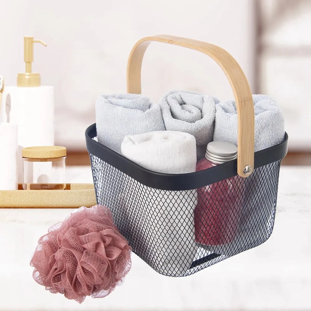 Cesto con filo metallico in metallo 24,5x24,5x30 cm Radka – Orion