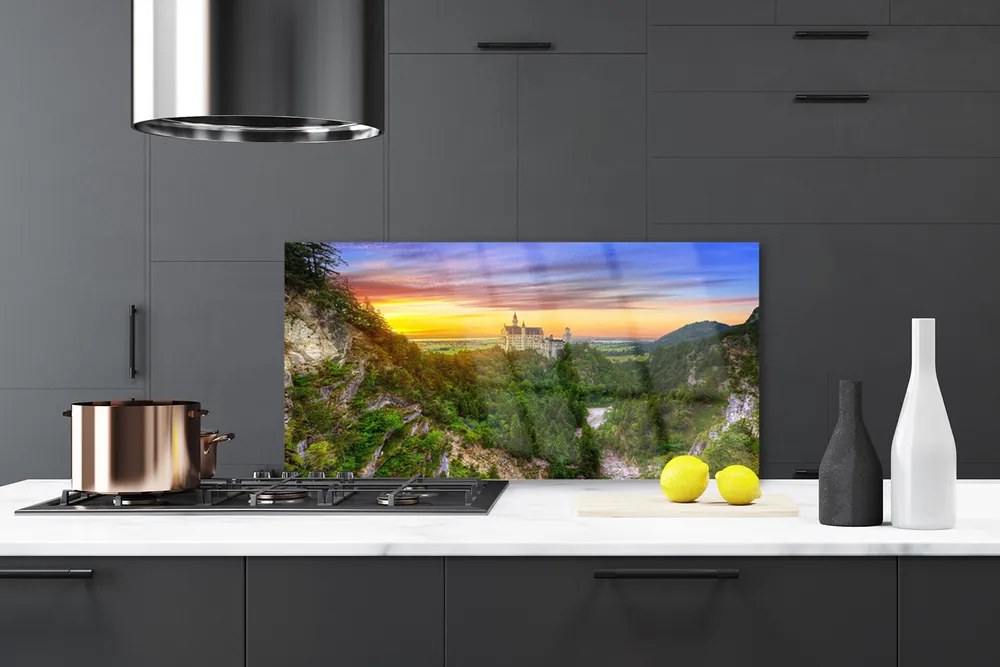 Rivestimento parete cucina Paesaggio di montagne 120x60 cm