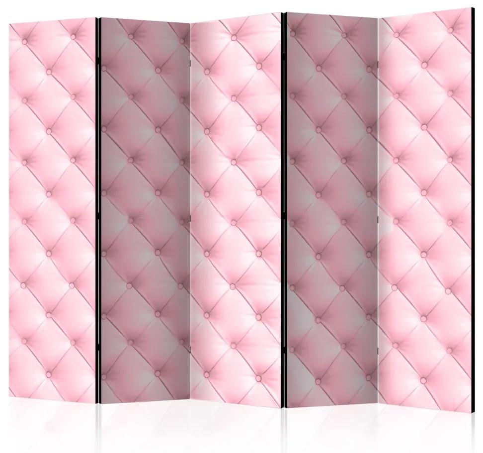 Paravento Sweet foam II - texture trapuntata polverosa dal colore rosa chiaro