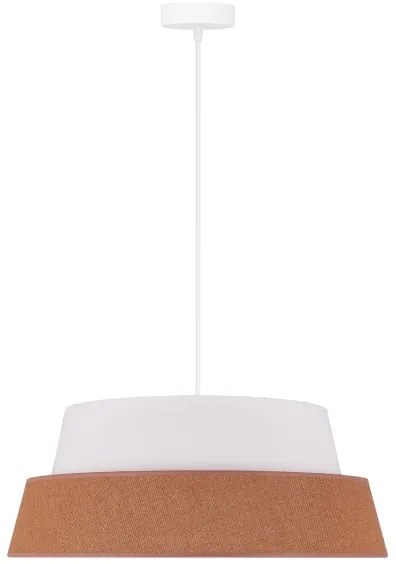 Duolla - Lampadario a sospensione con filo GALAXY 1xE27/15W/230V diametro 50 cm marrone/bianco