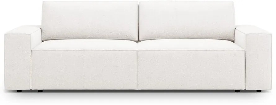 Divano letto bianco in tessuto bouclé 247 cm Jodie - Micadoni Home