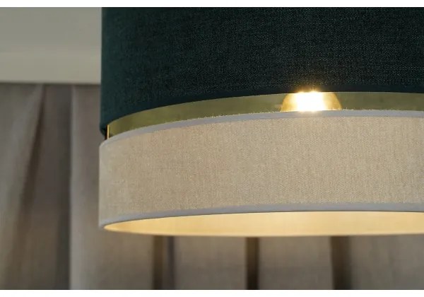 Duolla - Lampadario a sospensione con filo DOUBLE 1xE27/15W/230V diametro 40 cm verde/grigio