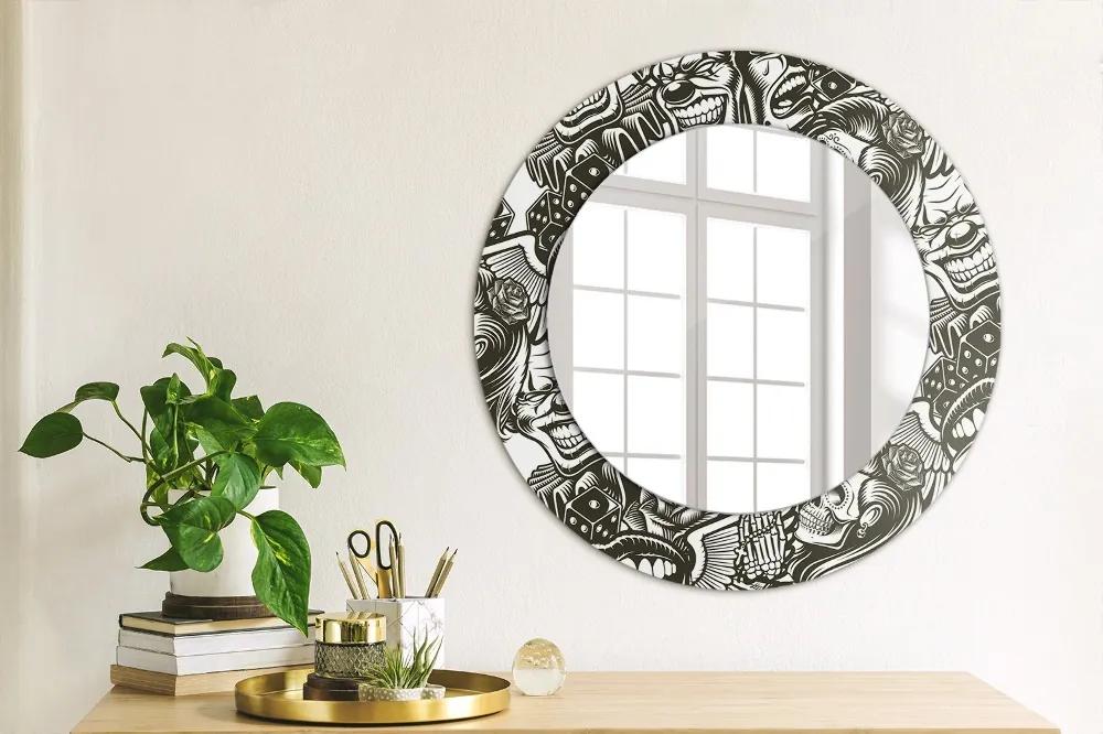 Specchio rotondo stampato Fluido astratto fi 50 cm