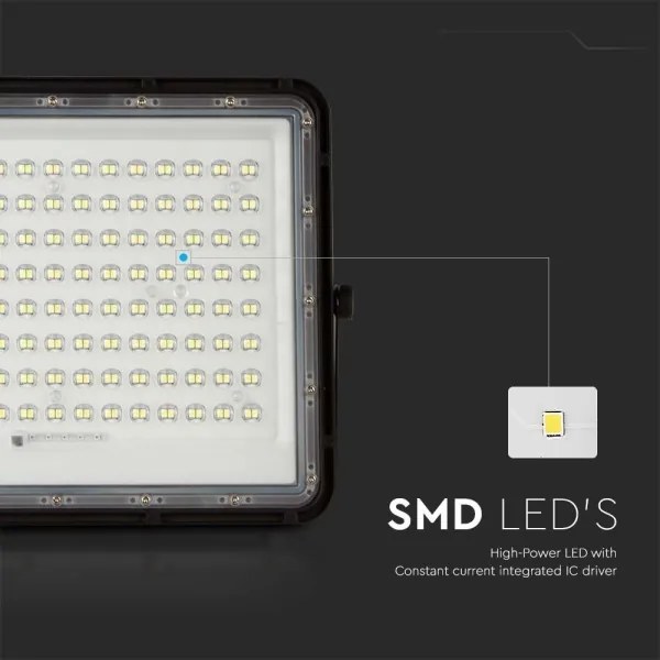LED Proiettore solare da esterno LED/20W/3,2V 6400K nero + +TC