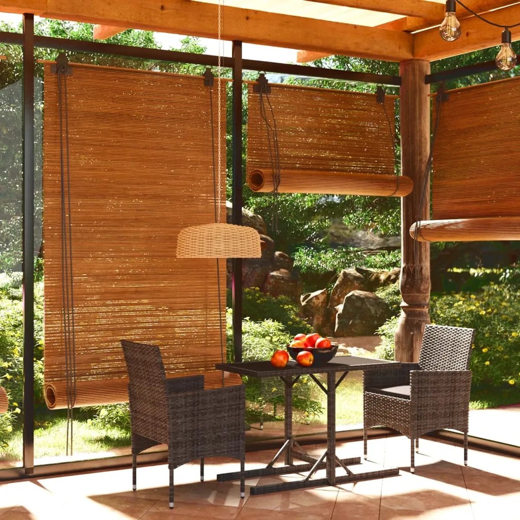 Set Mobili Da Pranzo Per Giardino 3 Pz Grigio /