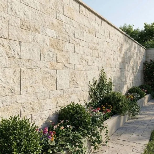 Rivestimento grès porcellanato 16x42 cm effetto pietra Talbignano Beige