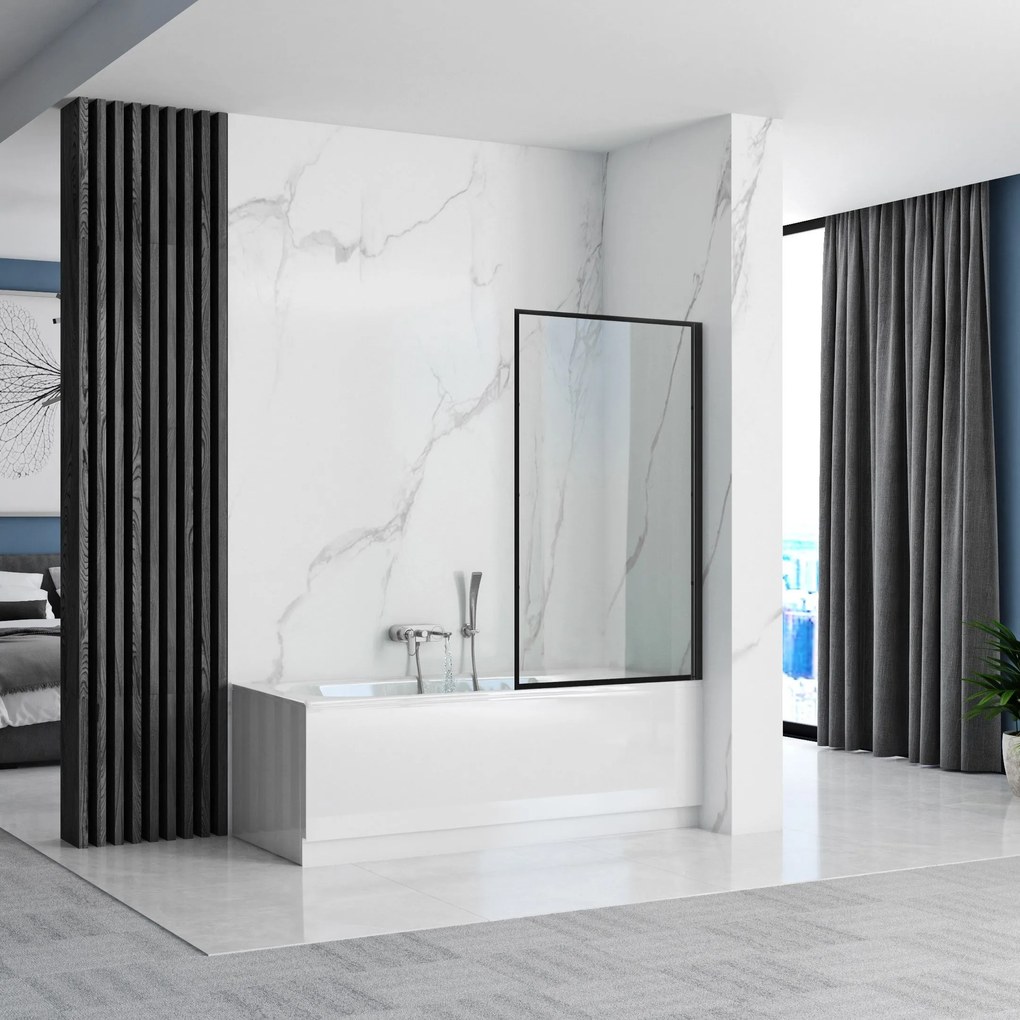 Schermo vasca Rea Lagos Fix 80 Black