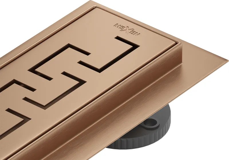 Mexen Flat 360° M15 scarico lineare girevole 70 cm, rame spazzolato - 1C24070-40