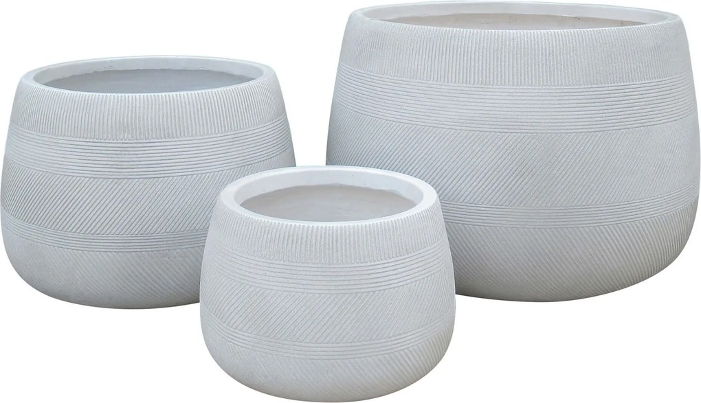 TRIPLY - set 3 vasi in fibra sintetica