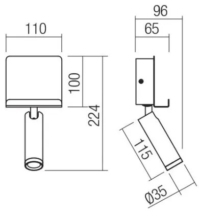 Redo 01-3083 - Luce Spot da parete a LED PANEL LED/3,5W/230V USB bianco