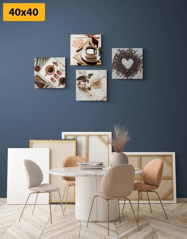 Set di quadri – Natura morta di caffè