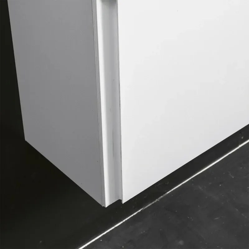 Mobile sospeso salvaspazio 45 cm bianco lucido Mini profondo 25 con specchio