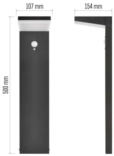 Lampada solare LED con sensore LED 4,4W 3,7V 2200mAh IP44