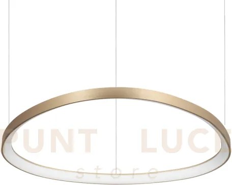 Gemini sospensione led 56 w on-off 6600 lm 4000 k ottone 81cm