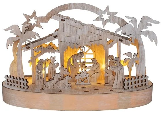 Solight 1v275 - Decorazione natalizia LED LED/2xAA/bianco caldo presepe