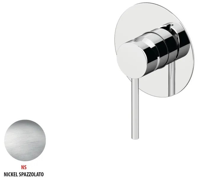 Rubinetto per doccia getto laminare cristallino ad incasso monocomando Circle two opaco GATTONI RUBINETTERIA