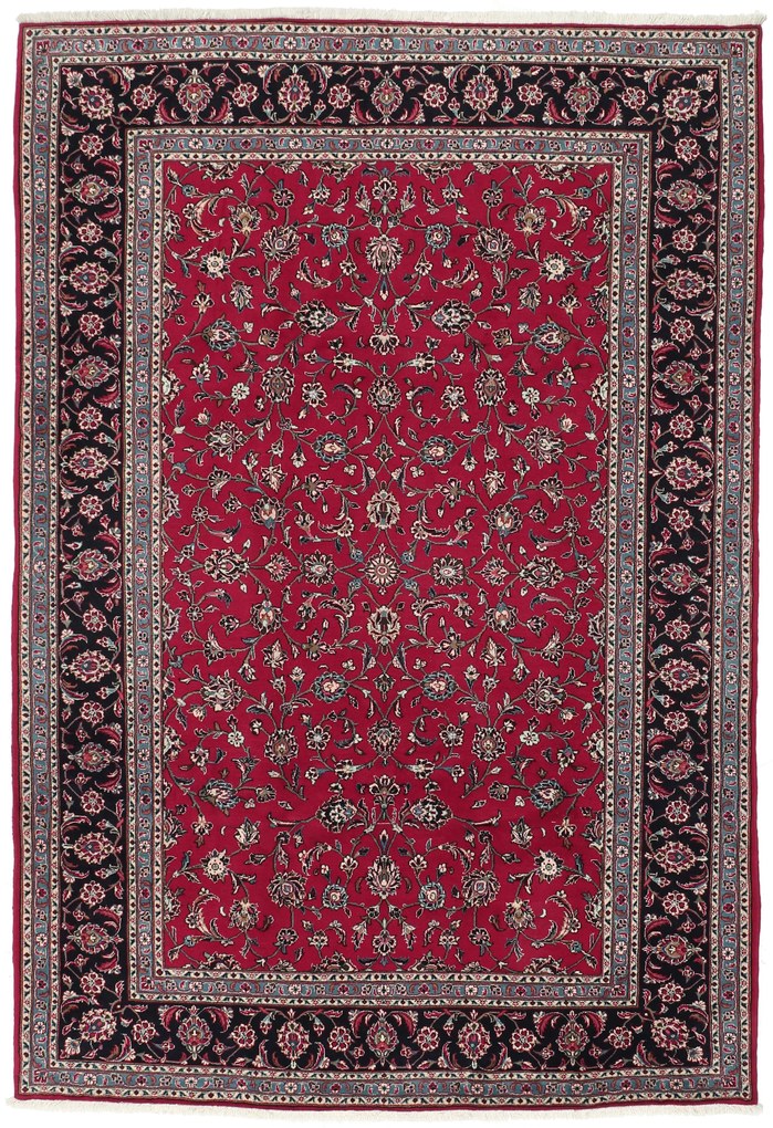 Kashan Tappeto 200x290 (Iran) Annodato A Mano