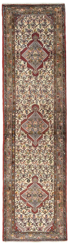 Hamedan Tappeto 290 x 80 Beige (Iran) Annodato A Mano