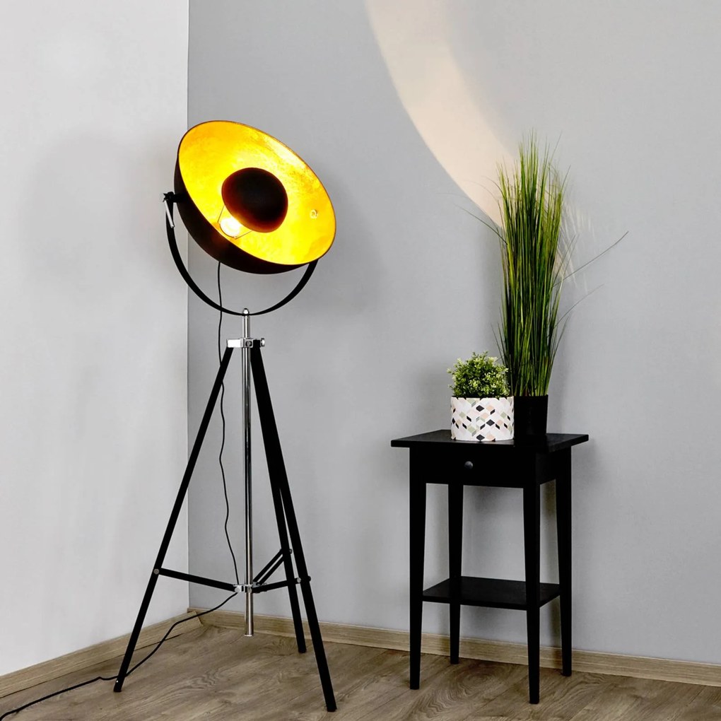 Lampada da terra Mineva Lindby, Nero, Soggiorno / Sala da pranzo, Metallo, Moderno, Lampada da terra