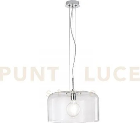 Lampadario a sospensione gibus trasparente 1 luce attacco e27 35x35...