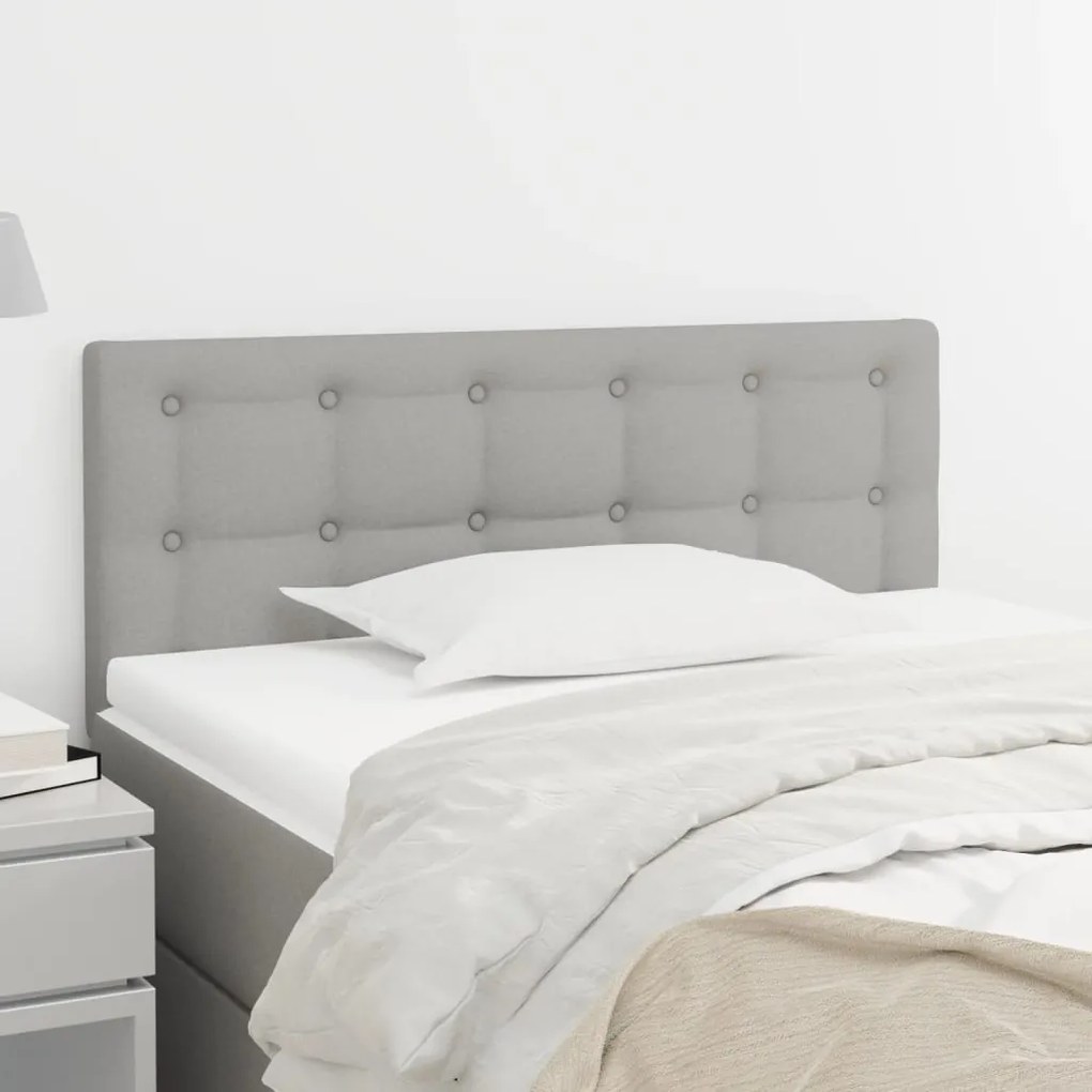 Testiera Grigio Chiaro 100x5x78/88 Cm İn Tessuto /