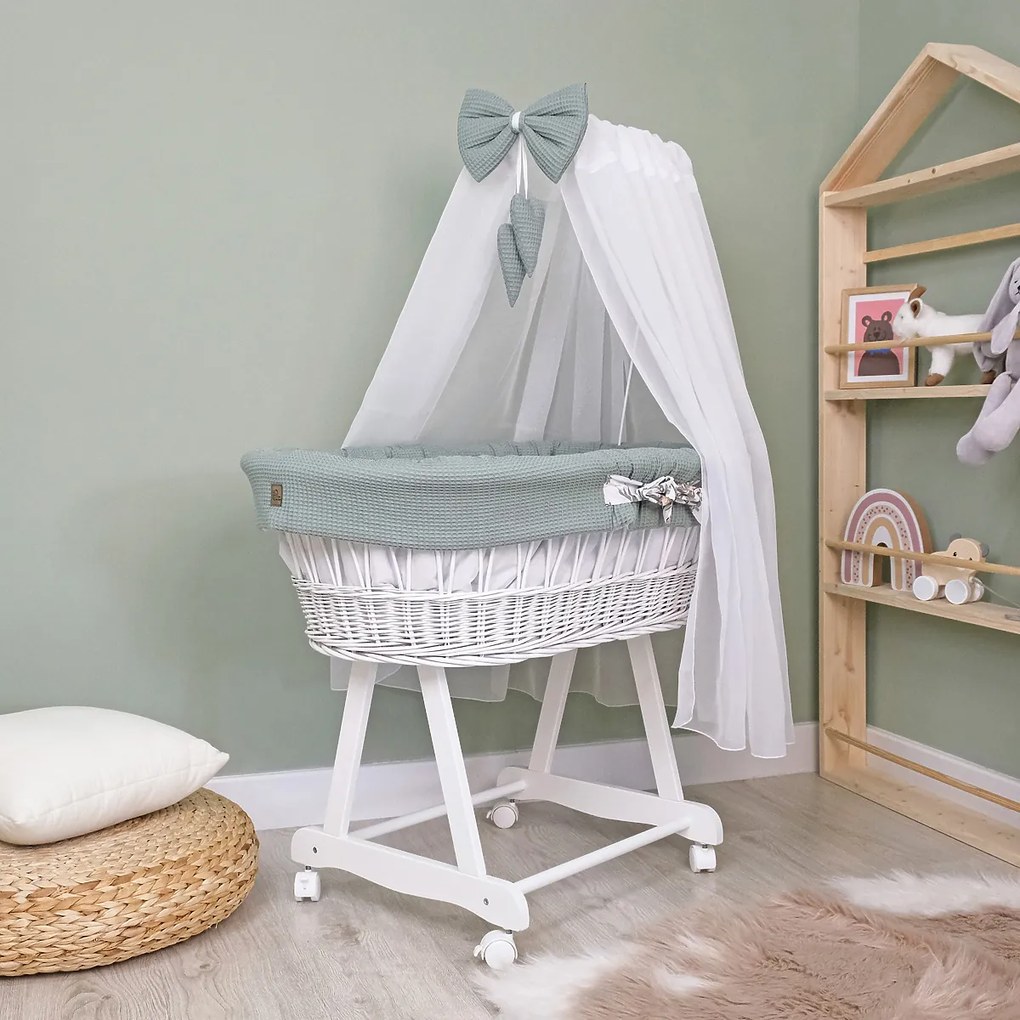 Culla in vimini con set per neonati - Animali del bosco