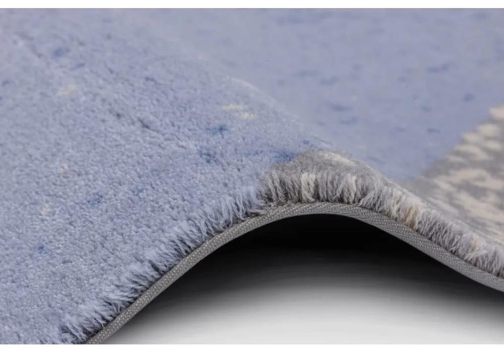 Tappeto in lana azzurro 160x240 cm Folds - Agnella