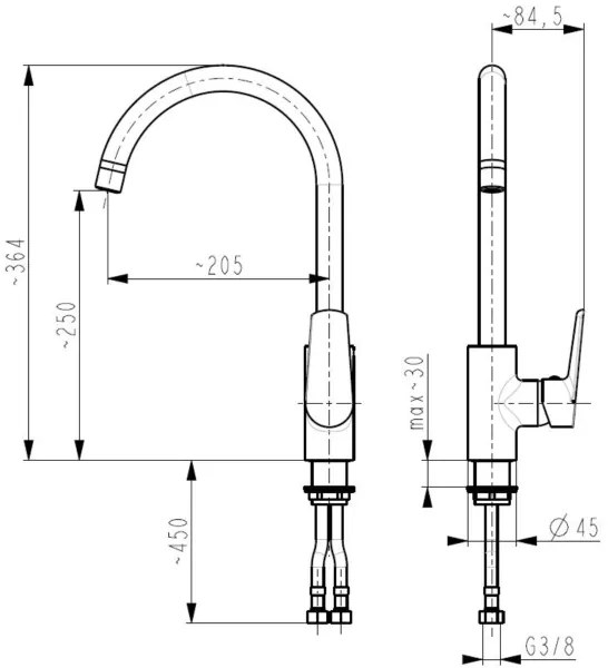 KFA Armatura 6513-915-00 - Rubinetto per lavello ONYKS cromo lucido