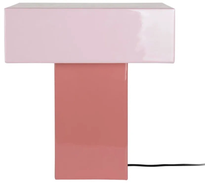 Lampada da tavolo rosa (altezza totale 35 cm) Grato Recto – Leitmotiv