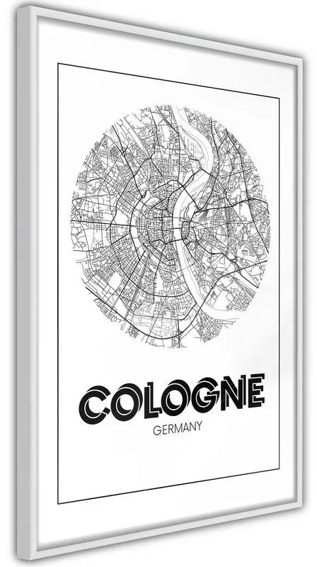 Poster City Map: Cologne (Round)