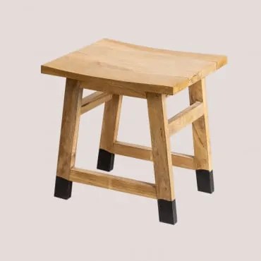 Sgabello basso in legno Pid Style Nero - Sklum