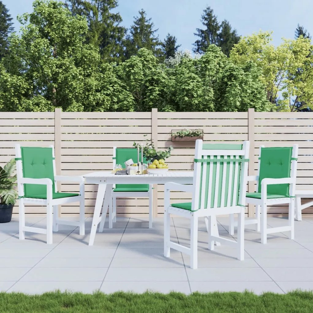 Cuscini Per Sedia 4 Pz Verdi 100x50x3 Cm İn Tessuto Oxford /