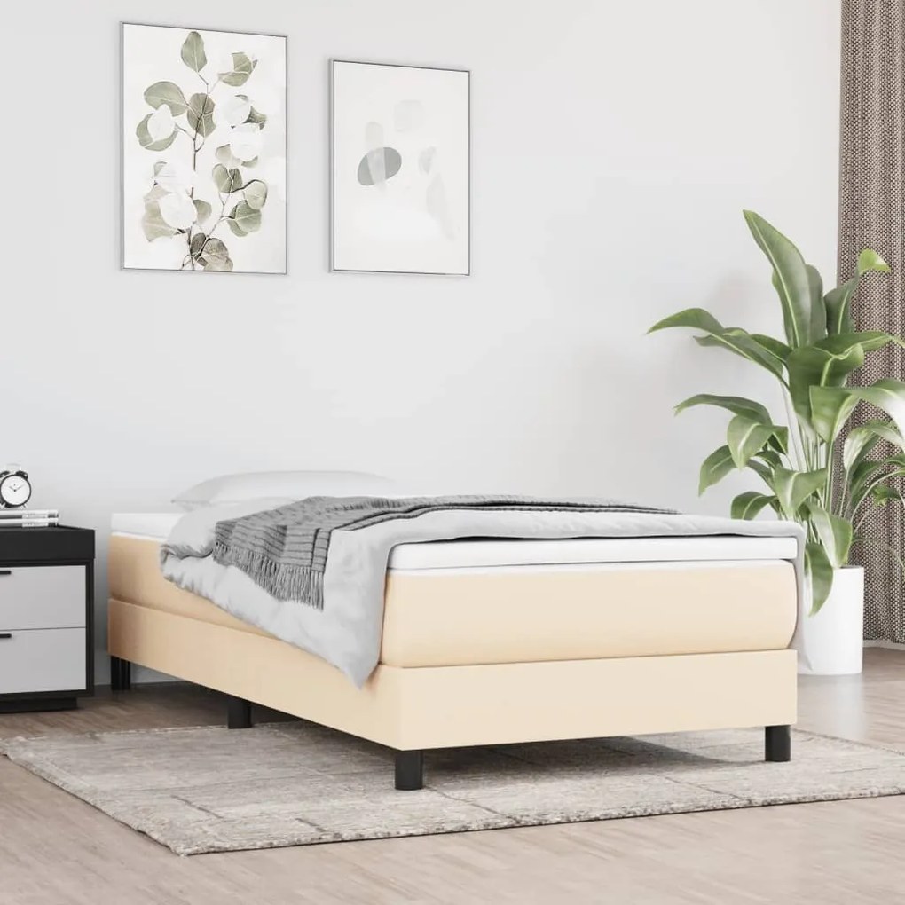 Giroletto Senza Materasso Crema 90x190 Cm İn Tessuto /