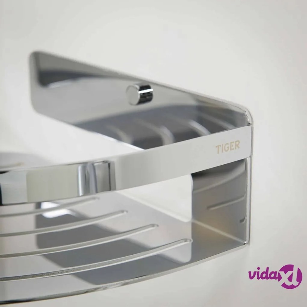 Tiger Mensola da Bagno Angolare Caddy Cromata Grande 1400630346