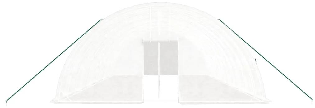 Serra con Telaio in Acciaio Bianco 72 m² 12x6x2,85 m
