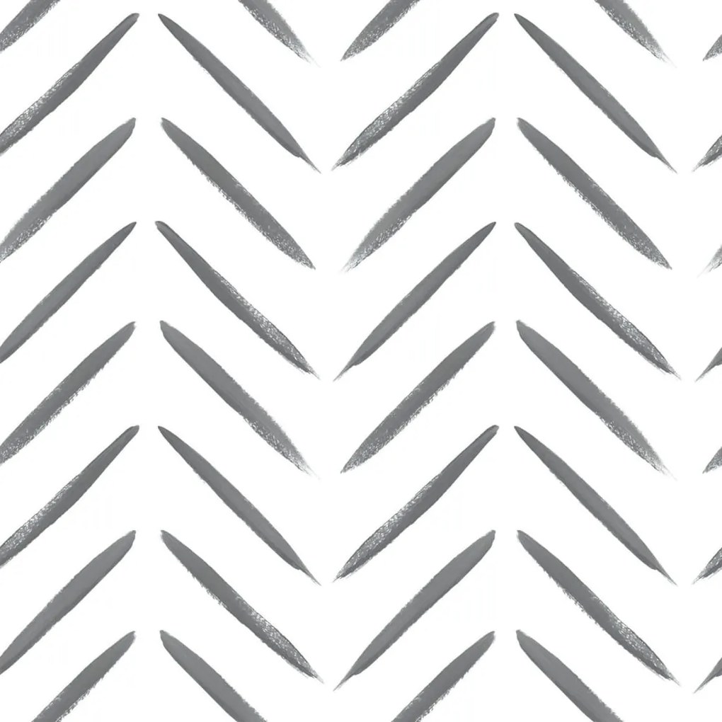 DUTCH WALLCOVERINGS Carta da Parati "Chevron" Bianco e Nero