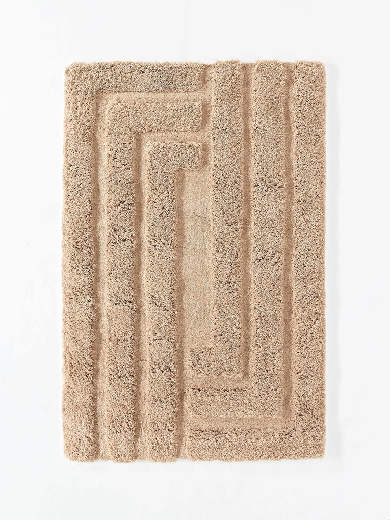 Tappeto soffice a pelo lungo con motivo in rilievo Genève